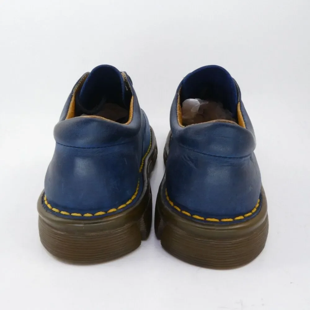 Dr Doc Martens 6442 Kids Youth US Size 2 Leather Low Top Oxford Shoes Navy Blue